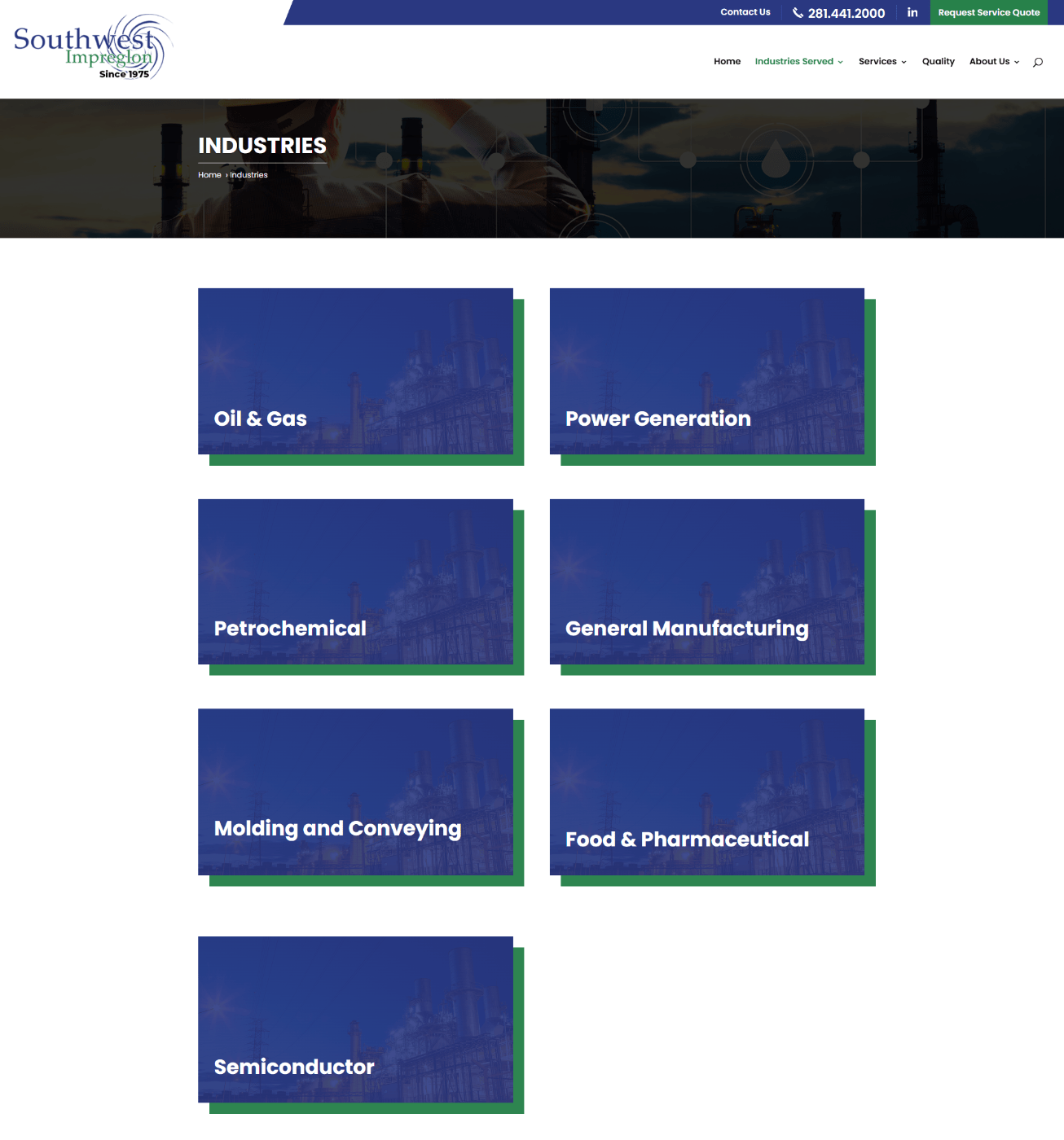 Industries southwest impreglon 0 | itvibes full service digital marketing agency in houston