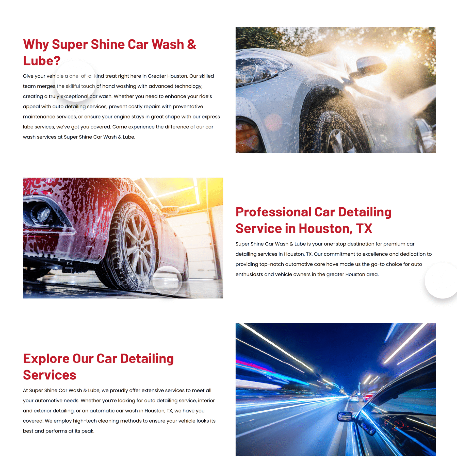 Construction marketing packages 2 | itvibes full service digital marketing agency in houston Super Shine Car Wash Home Page Services
