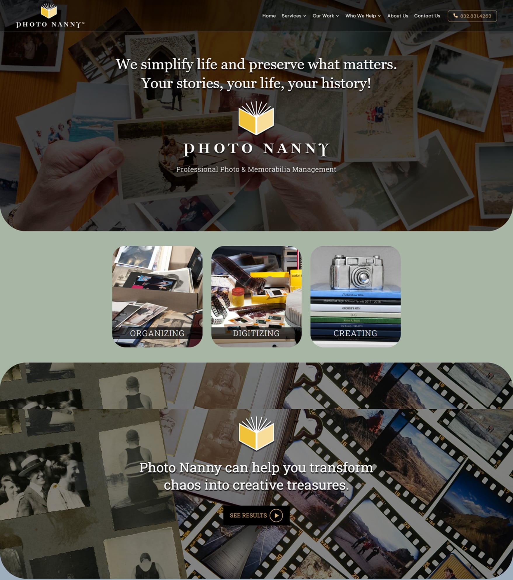 Home photo nanny photo organization new website 1 | itvibes full service digital marketing agency in houston