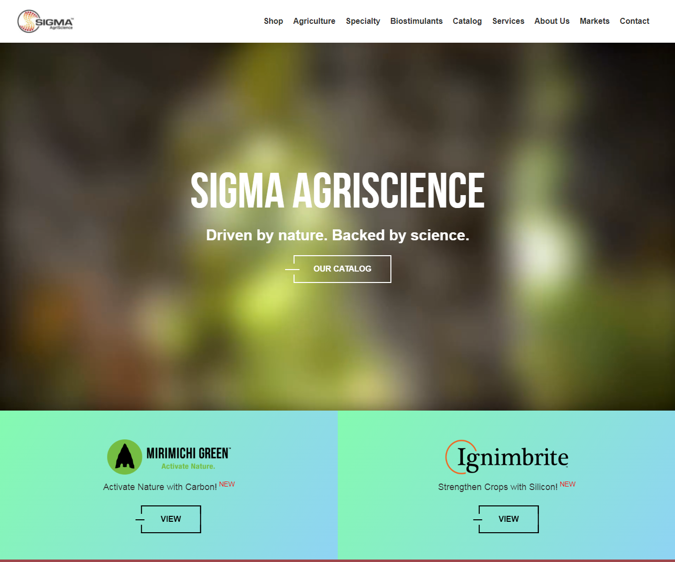 Sigma agri science website design | itvibes full service digital marketing agency in houston Sigma Agriscience Home Page Design by Itvibes