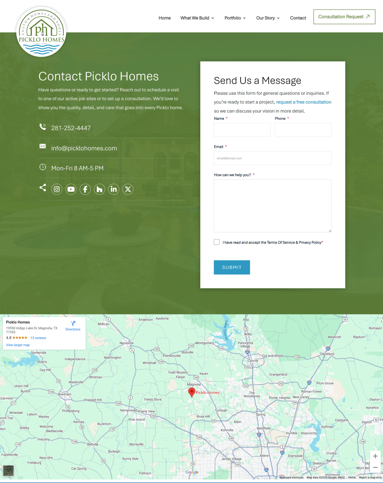 Contact picklo homes today 08 09 | itvibes full service digital marketing agency in houston