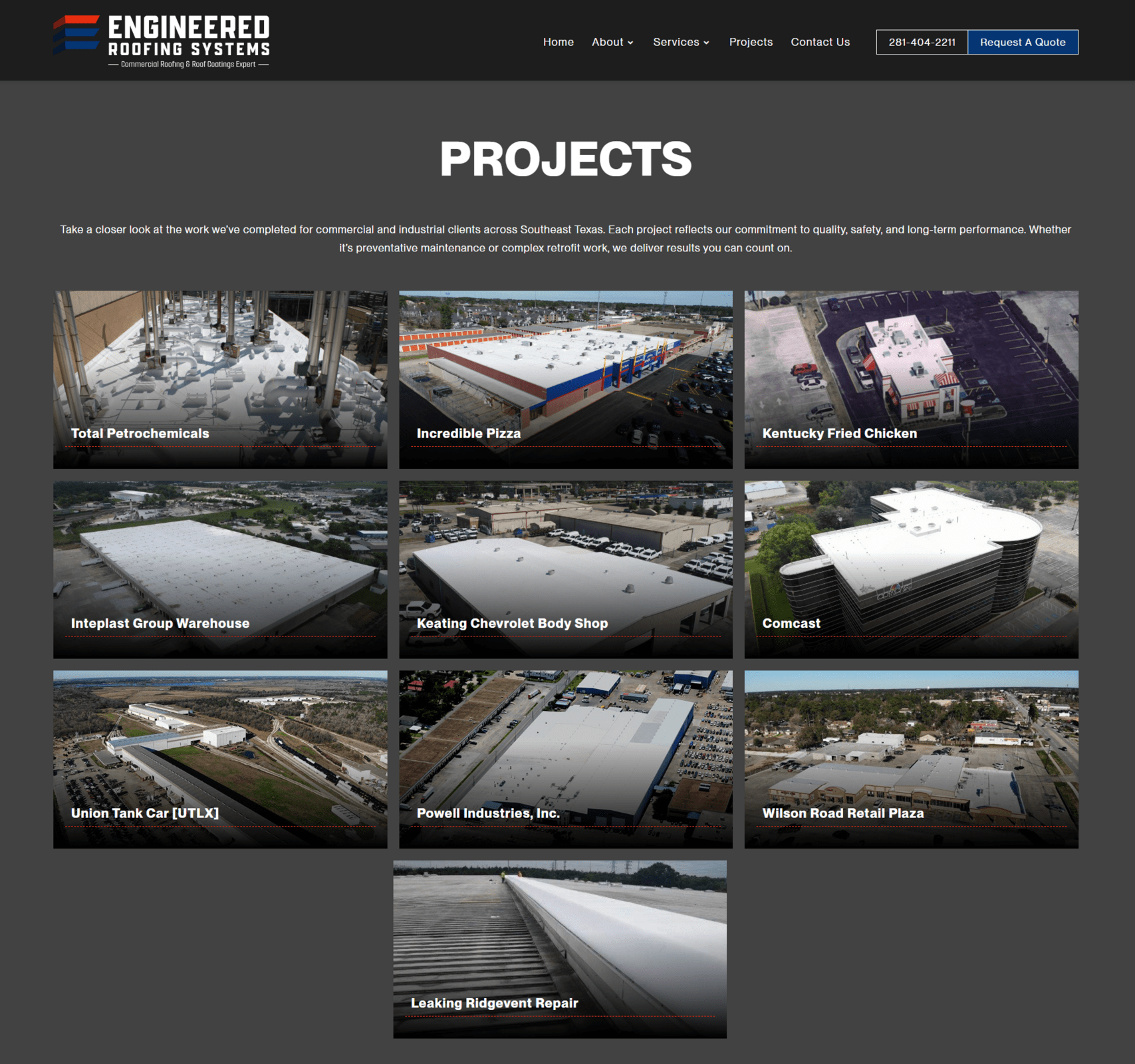 See our roofing projects in acti | itvibes full service digital marketing agency in houston
