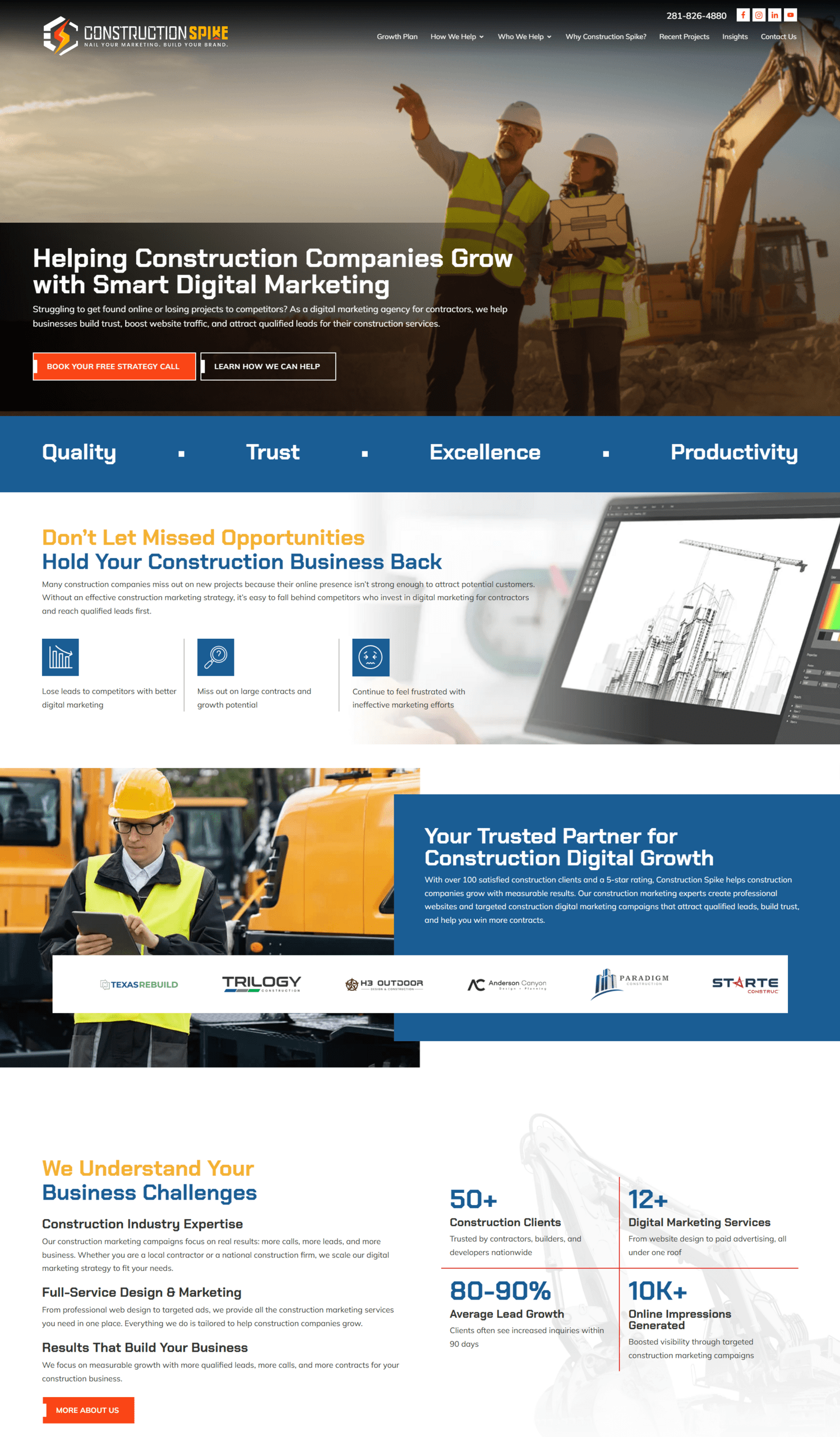 Construction spike nail your mar | itvibes full service digital marketing agency in houston