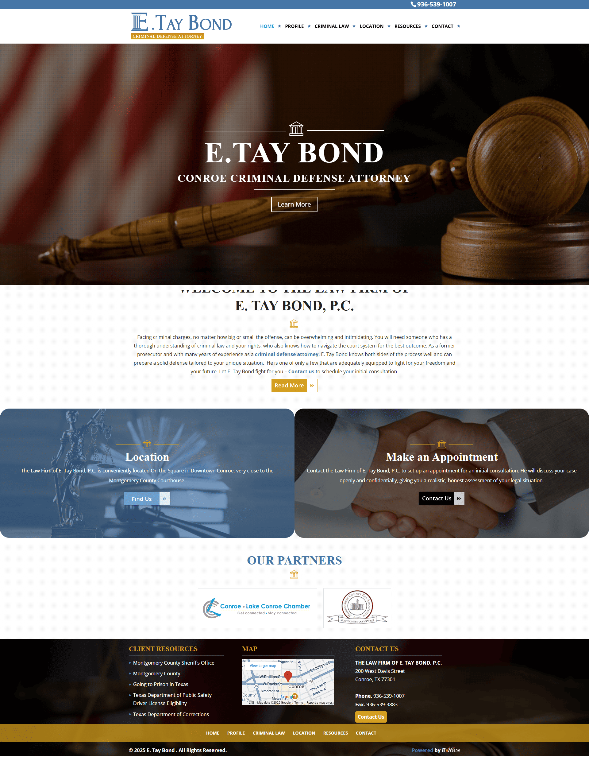Law firm of e tay bond | itvibes full service digital marketing agency in houston Law Firm of E Tay Bond Website Image