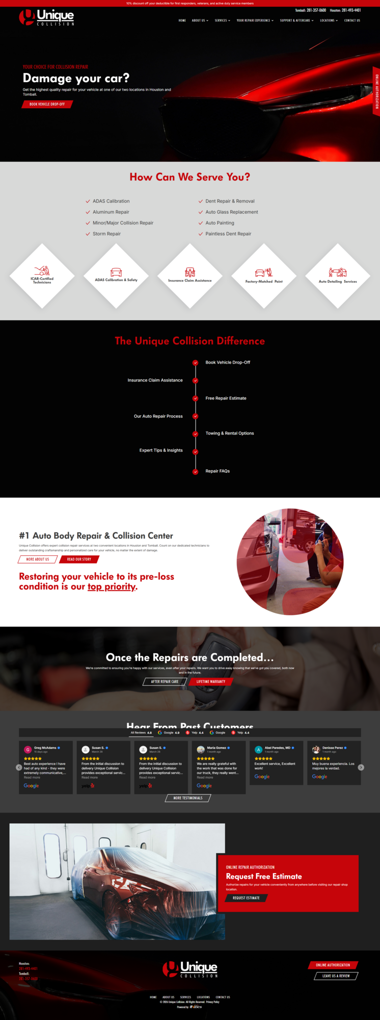 Unique collision trusted auto re | itvibes full service digital marketing agency in houston