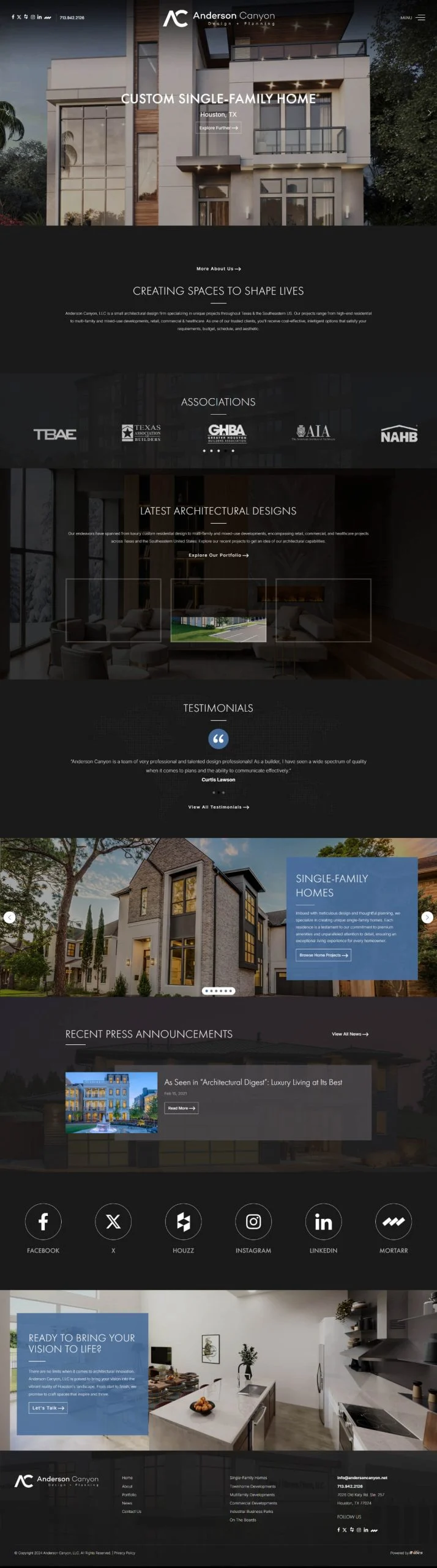 | itvibes full service digital marketing agency in houston Construction Client Website Image