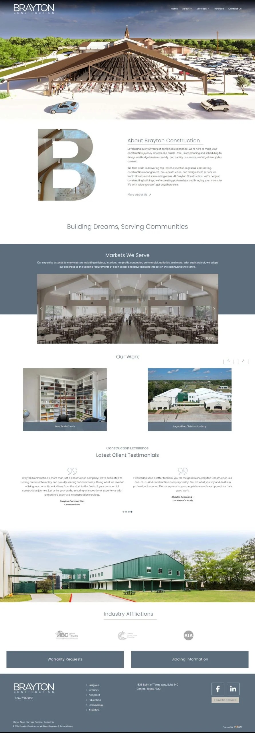 | itvibes full service digital marketing agency in houston Construction Client Website Image