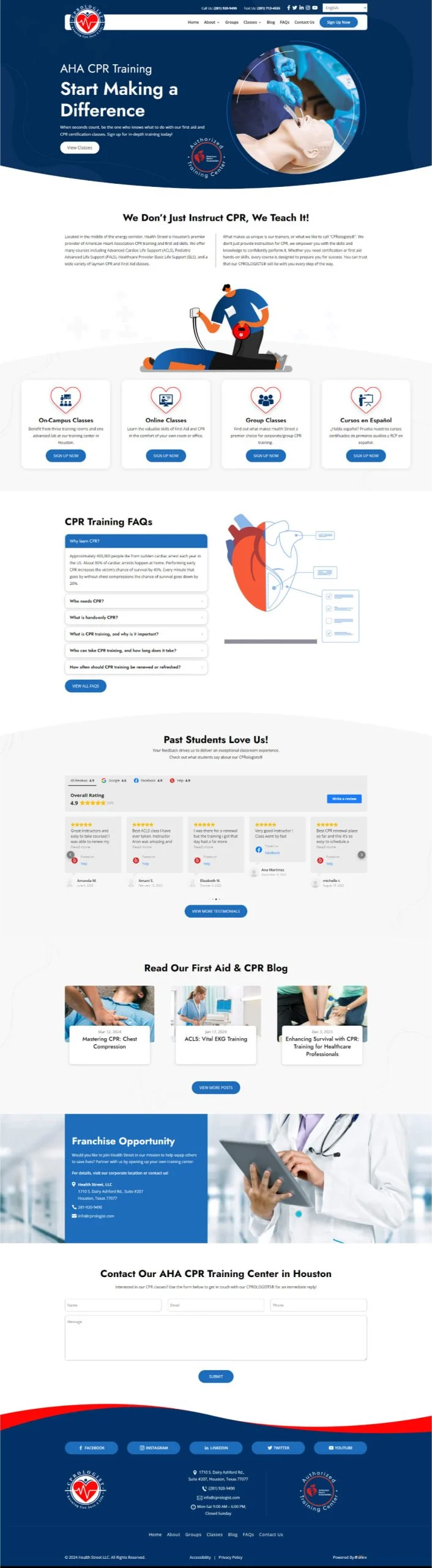 | itvibes full service digital marketing agency in houston Cpr Healthcare Project Showcase Image
