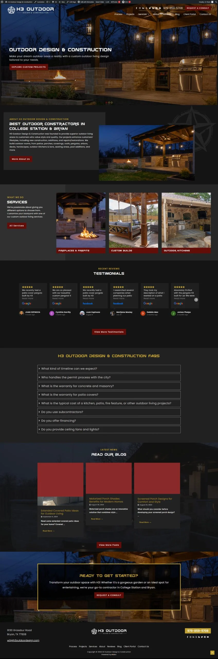 | itvibes full service digital marketing agency in houston Home Contractor Project Website Image