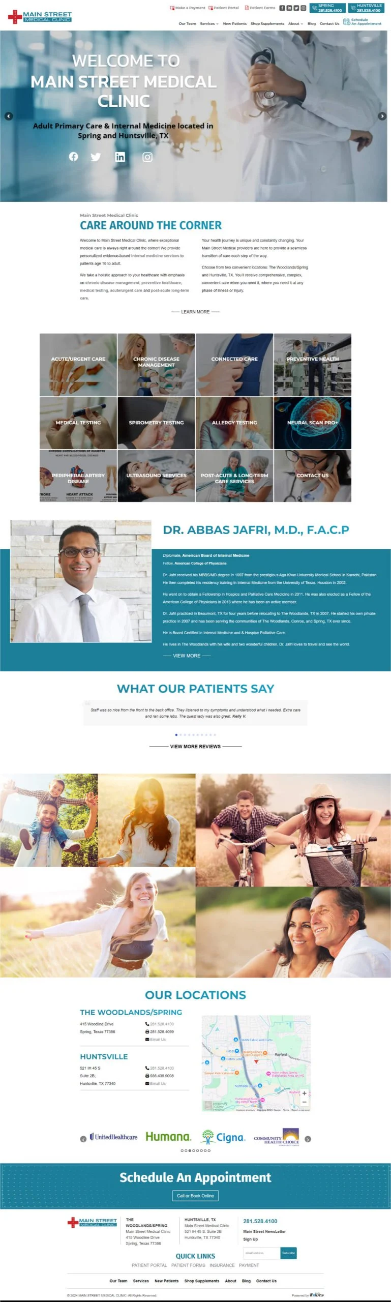 | itvibes full service digital marketing agency in houston Main Street Healthcare Website Project Image