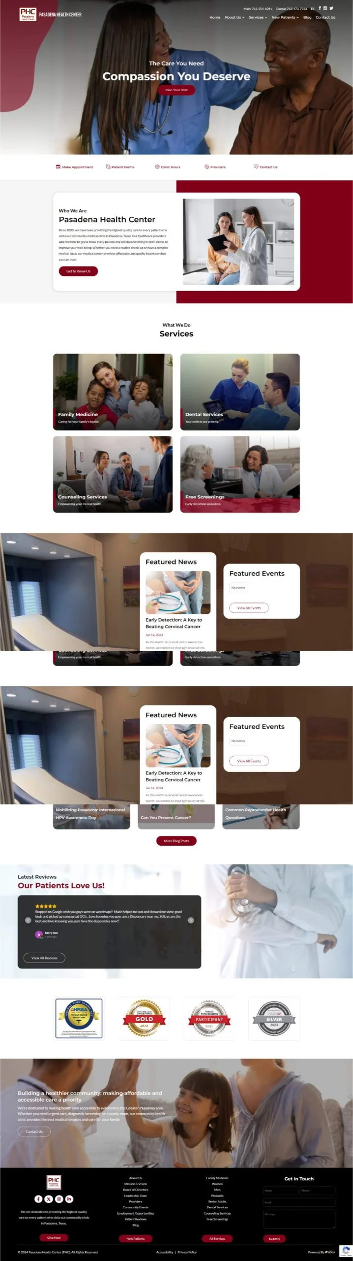 | itvibes full service digital marketing agency in houston Phc Healthcare Website Showcase Image