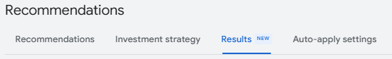 June blog 3 06 04 2026 | itvibes full service digital marketing agency in houston Section Header recommendations with a Tab Bar Showing recommendations investment Strategy results selected with New and auto apply Settings