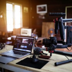 Vlogger Equipment For Filming A Video Blog