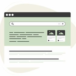 graphic of ai search on a white background